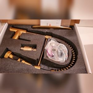 BESy Commercial Kitchen Laundry Faucet with Pull Down Sprayer Brushed Gold New